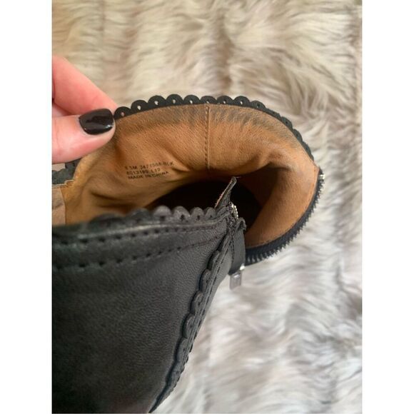Frye Reed Scallop Leather Shootie Boots Black Size 8.5M - Picture 10 of 11